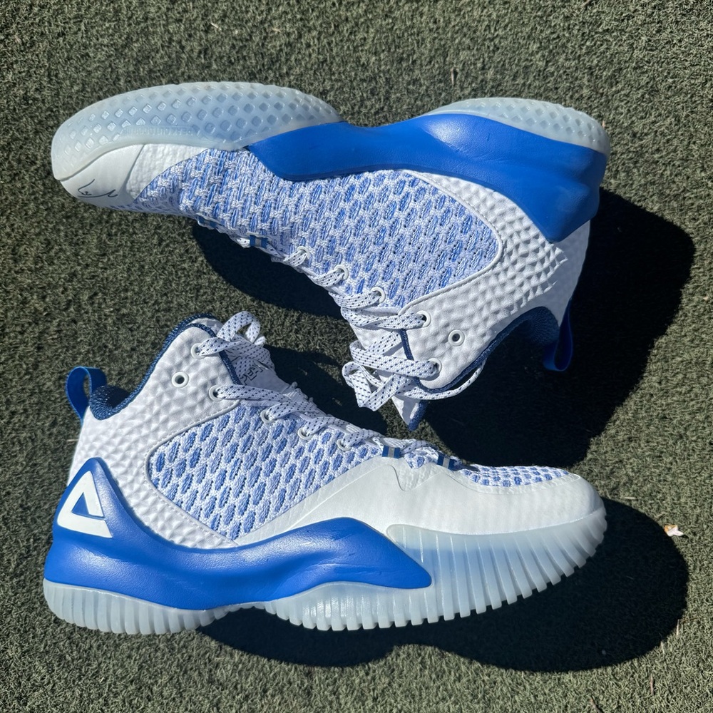 Peak Lou Williams Signature Sneakers Blue White Athletic Basketball Shoes Mens 7